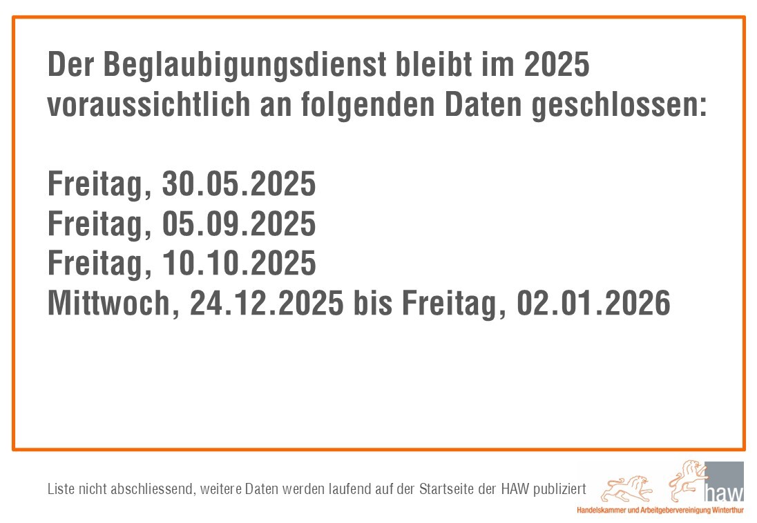 06_2025 Schliessungen 2025 inkl. Weihnachten