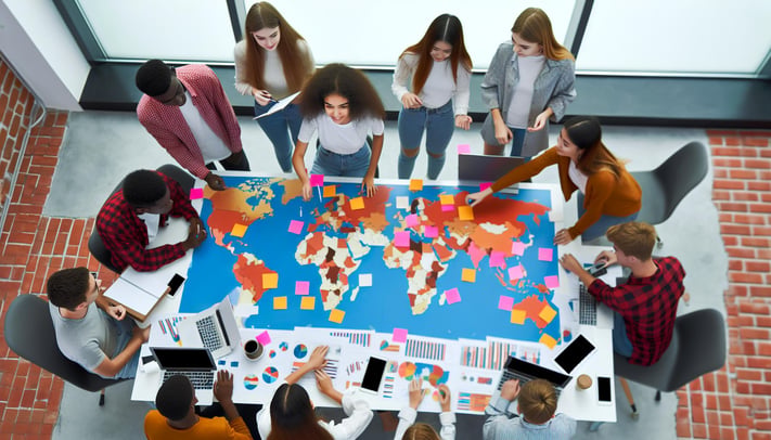 Studierende welche grösssere unternehmen bei internationalen Herausforderungen unterstützt-2