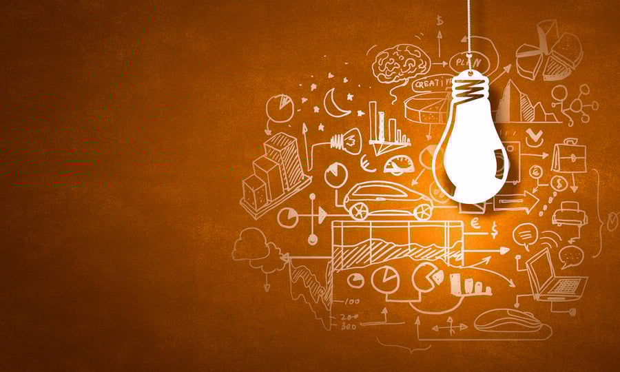 Concept of business ideas and strategy on color background