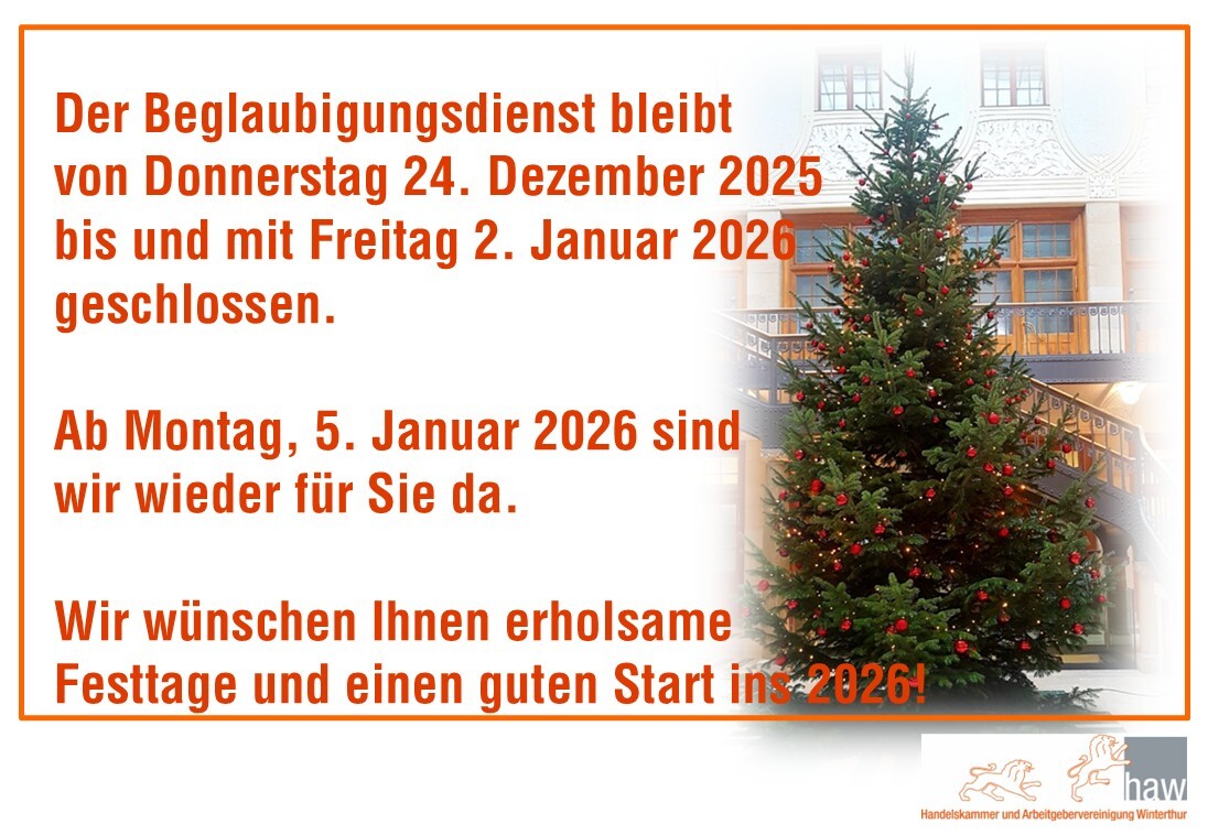 Schliessungen 2025 Weihnachten Vollbild
